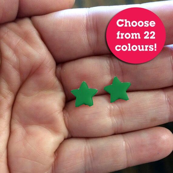 Crafty Cuts Laser 10 Pairs Stars - Asst Sizes