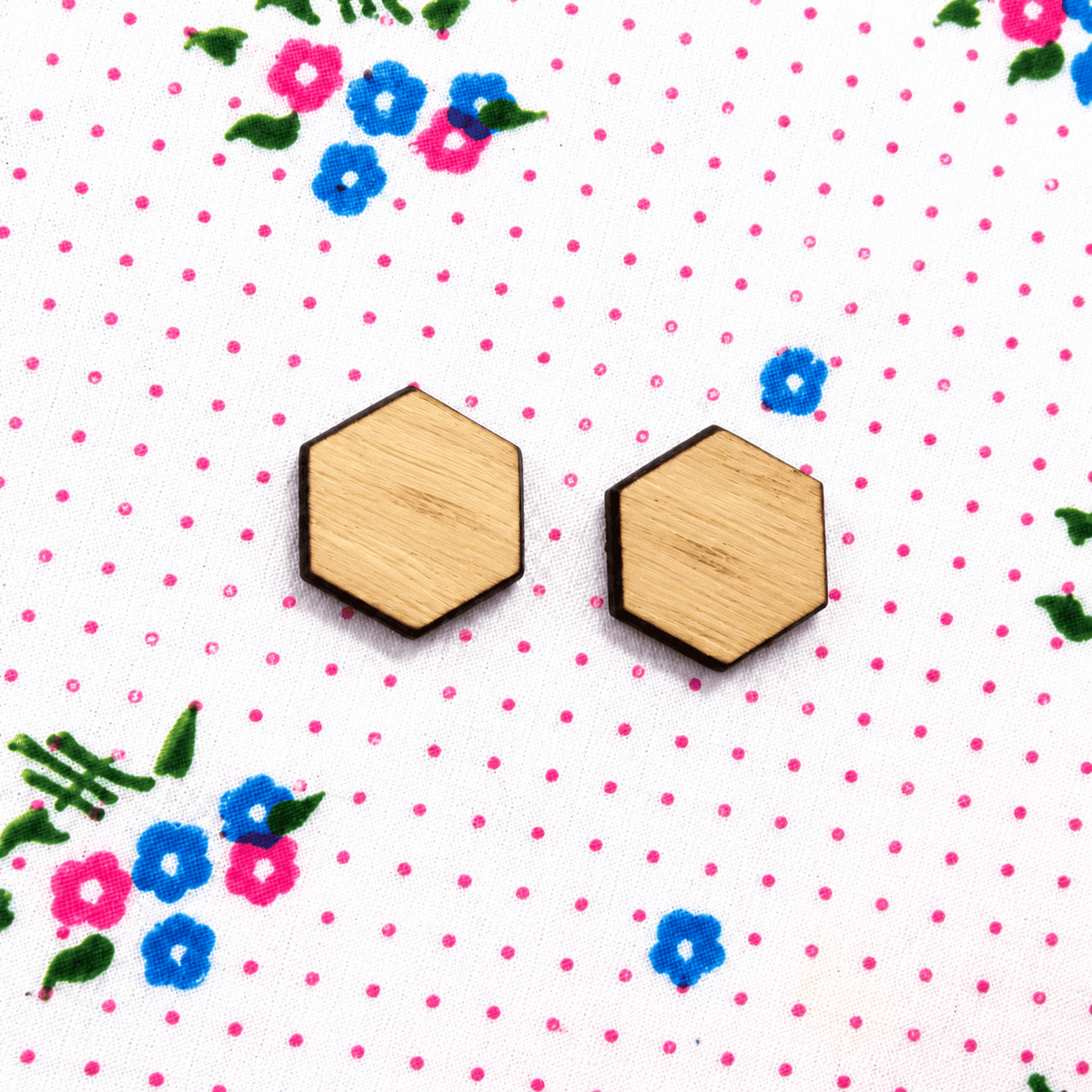Crafty Cuts Laser 13mm Bamboo Hexagons - 10 Pairs