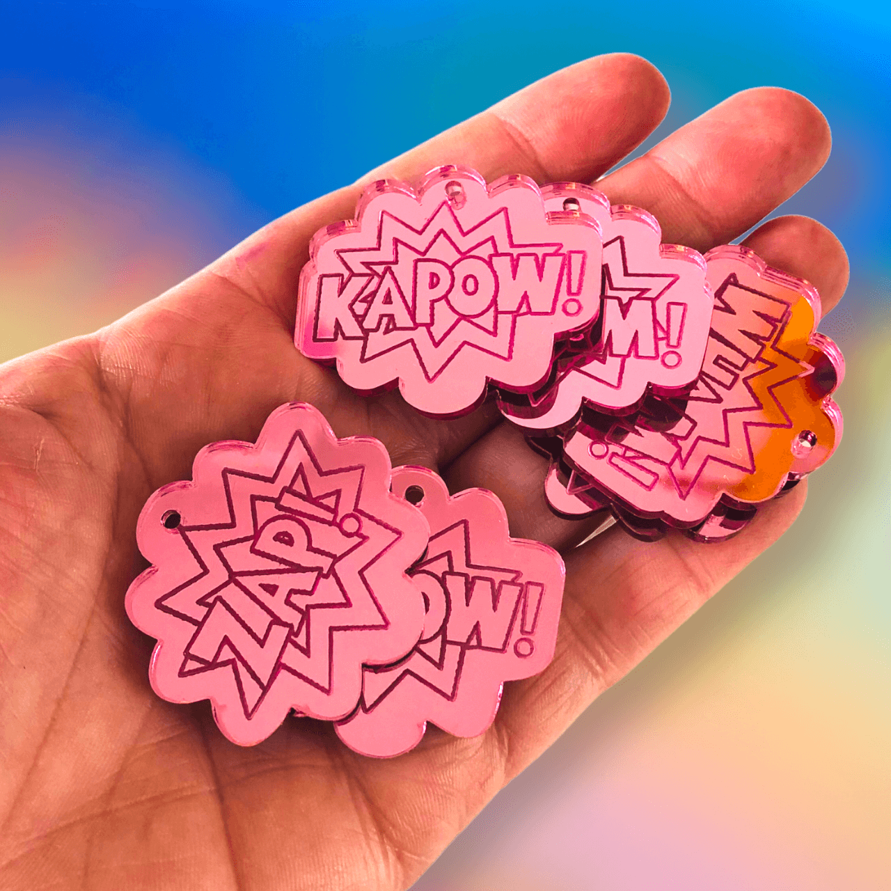 Crafty Cuts Laser 40mm Comic Caper - 3 Pair Set