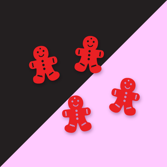 Crafty Cuts Laser 45mm Classic Etched Gingerbread Charms - 5 Pair Set