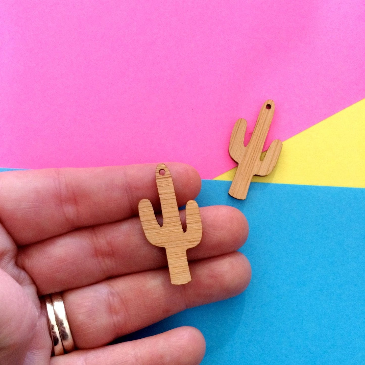 Crafty Cuts Laser Arizona Cactus Dangles - 2 Pair