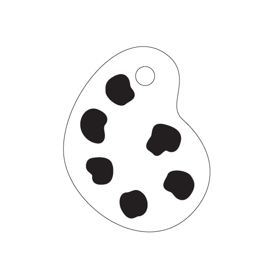 Crafty Cuts Laser Bamboo Artist Palette - 2 sizes