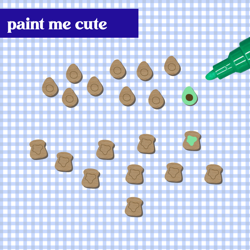 Crafty Cuts Laser © BAMBOO Breakfast Cuties - Toast and Avocado 10 pair Set