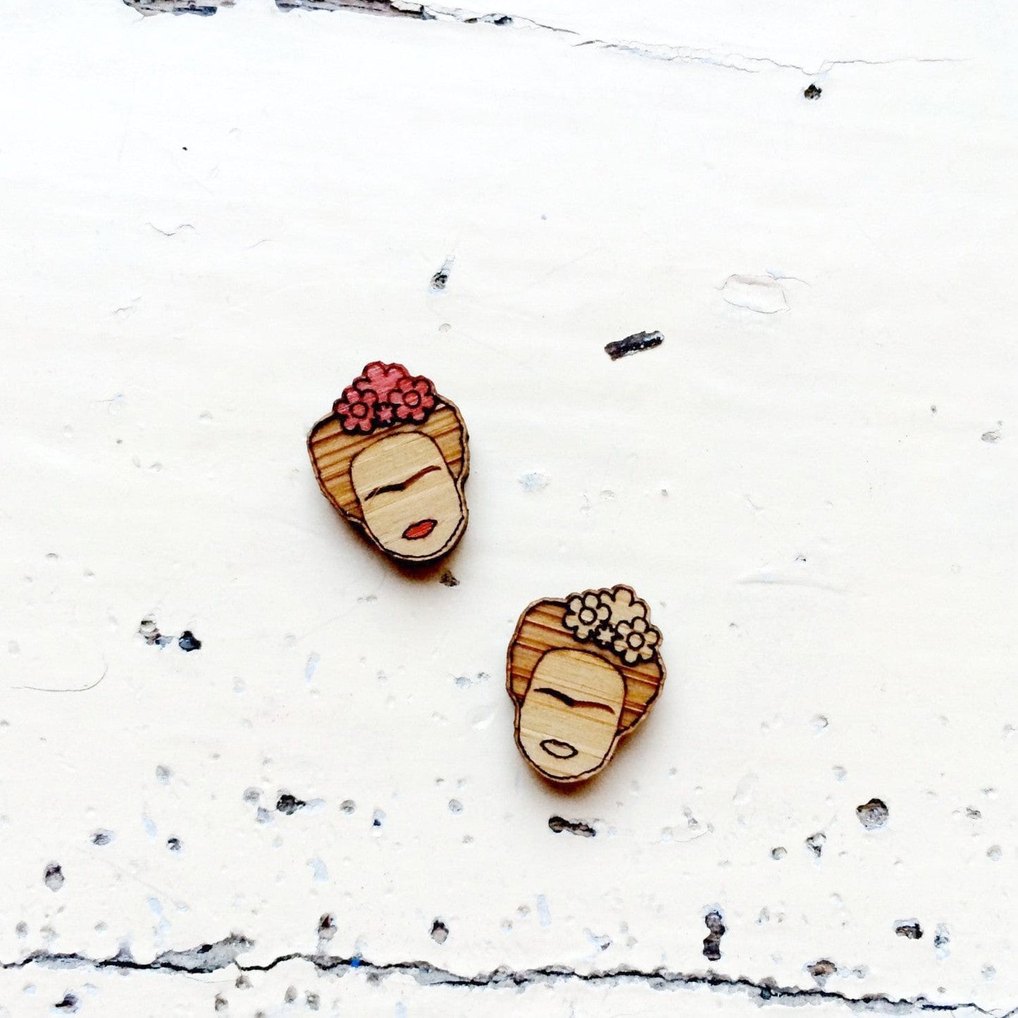 Crafty Cuts Laser © Bamboo Frida Kahlo Faces - 10 Pairs