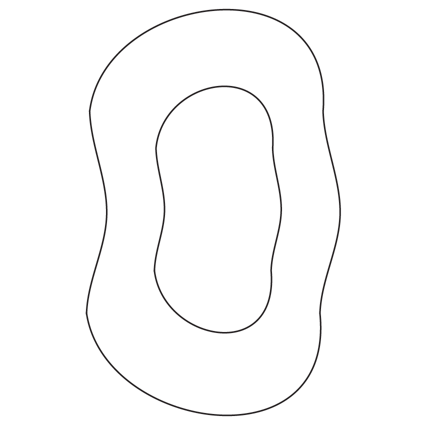 Crafty Cuts Laser Basics DUO - © Wobble Oval - 4 Pair - Mixed Colour Set