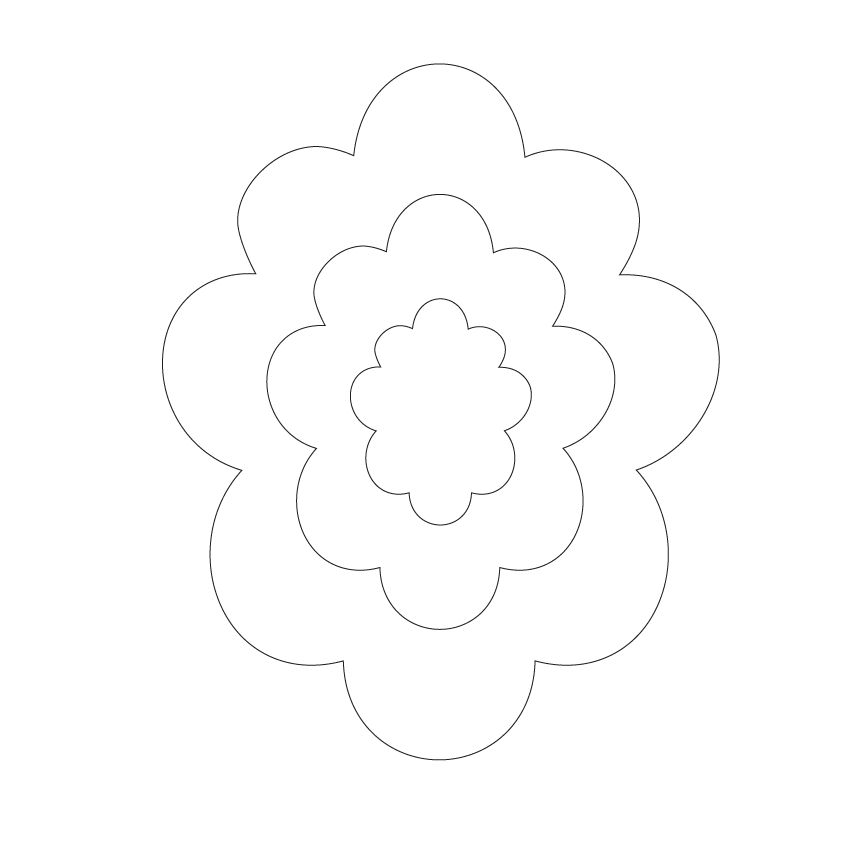 Crafty Cuts Laser Basics Trio - Fluffy Oval - 4 Pair - Mixed Colour Set