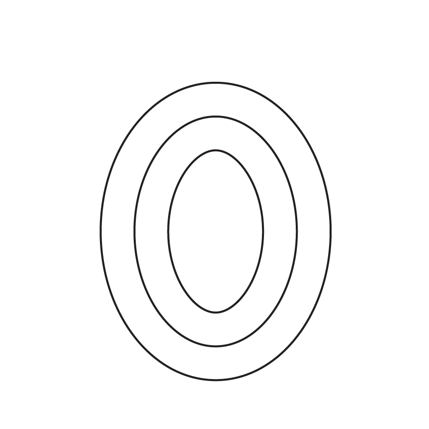 Crafty Cuts Laser Basics Trio - Ovals - 4 Pair - Mixed Colour Set