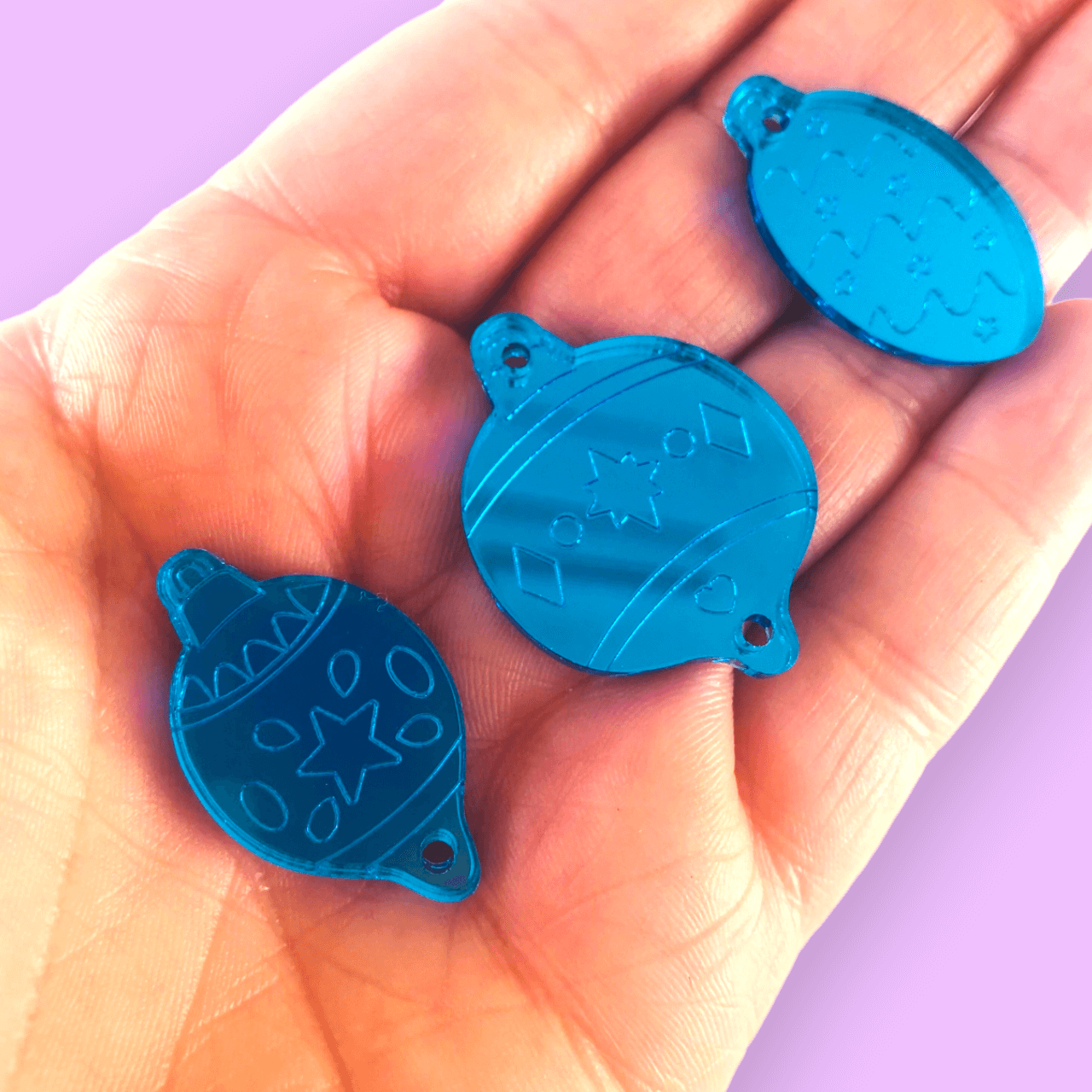 Crafty Cuts Laser Bauble All-Sorts Charms - 12pce mix Set