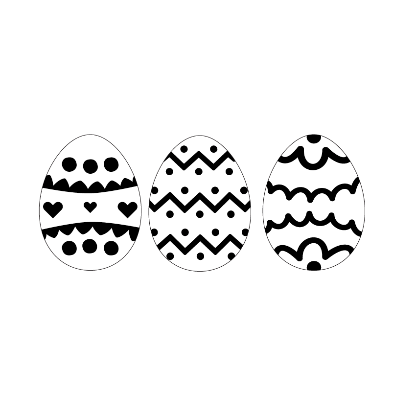 Crafty Cuts Laser Bento Set: © Festive Easter Egg - 15 pair mixed set - Asst Sizes