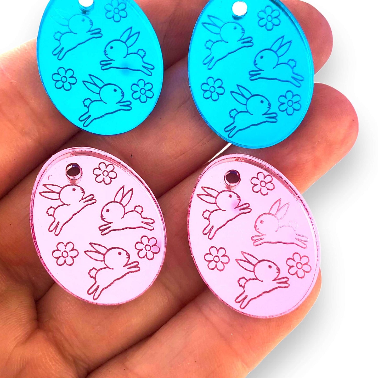 Crafty Cuts Laser Bunny Fields Charms - 4 pair Set