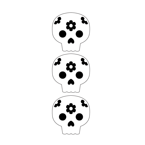 Crafty Cuts Laser Calavera Cuties Totem - 3 Pair Set