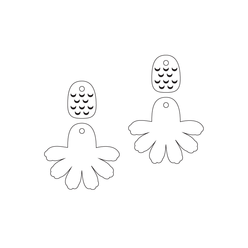 Crafty Cuts Laser Charming Bloom Flower Stackers - 4 pair set