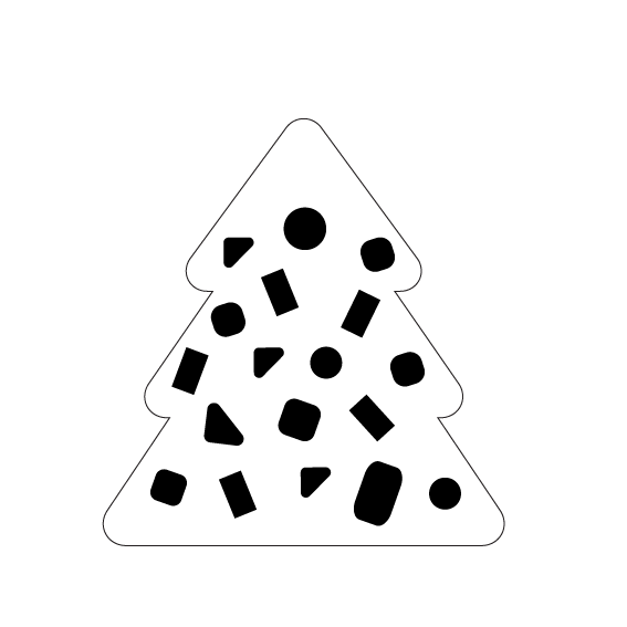Crafty Cuts Laser Confetti Festive Tree - 35mm