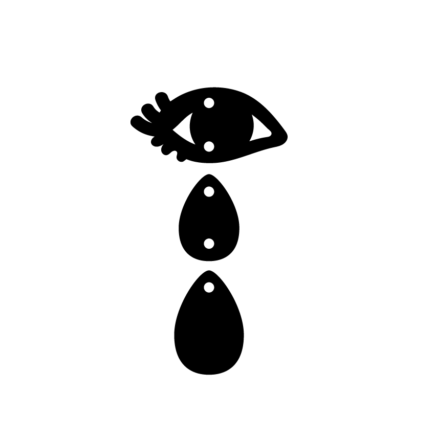 Crafty Cuts Laser Cry Baby Totem - 3 Pair Set