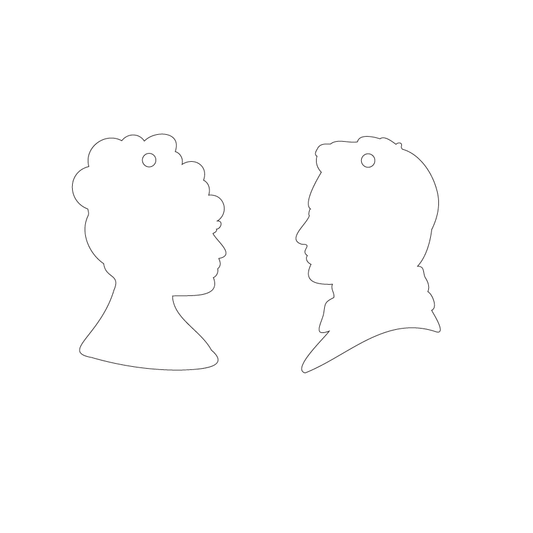 Crafty Cuts Laser Darling and Rake Cameo Duo Charms