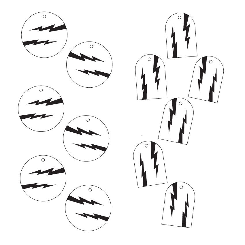 Crafty Cuts Laser Etched Electro Charms - 2 pair Set