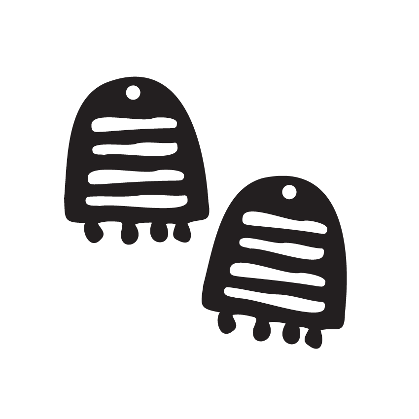 Crafty Cuts Laser Garden Party Huggie Hoop Charms - 3 designs