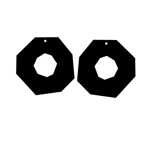 Crafty Cuts Laser Geo Donut Cabochons - 5 Pairs