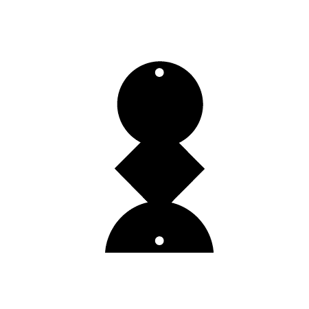 Crafty Cuts Laser © GEOMETRICA Charms - 2 PAIR