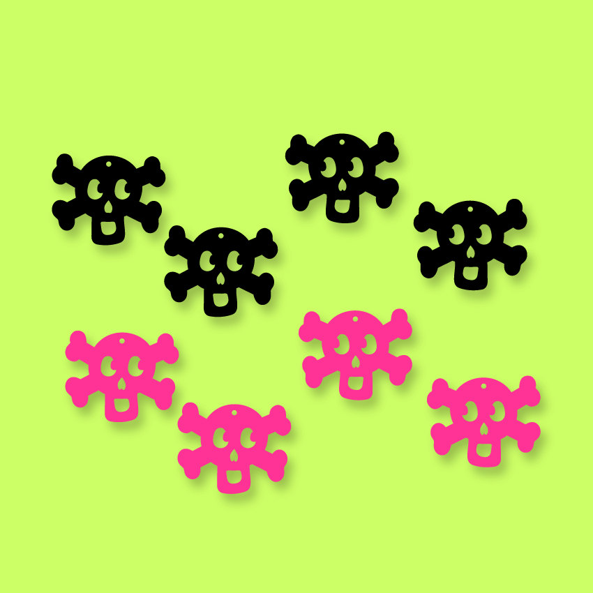 Crafty Cuts Laser Halloween Duo - Skull & Crossbone Mixed Colour Set