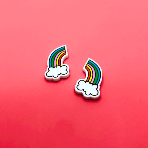 Crafty Cuts Laser © Happy Sky Rainbow Cabochons - 6 pair set