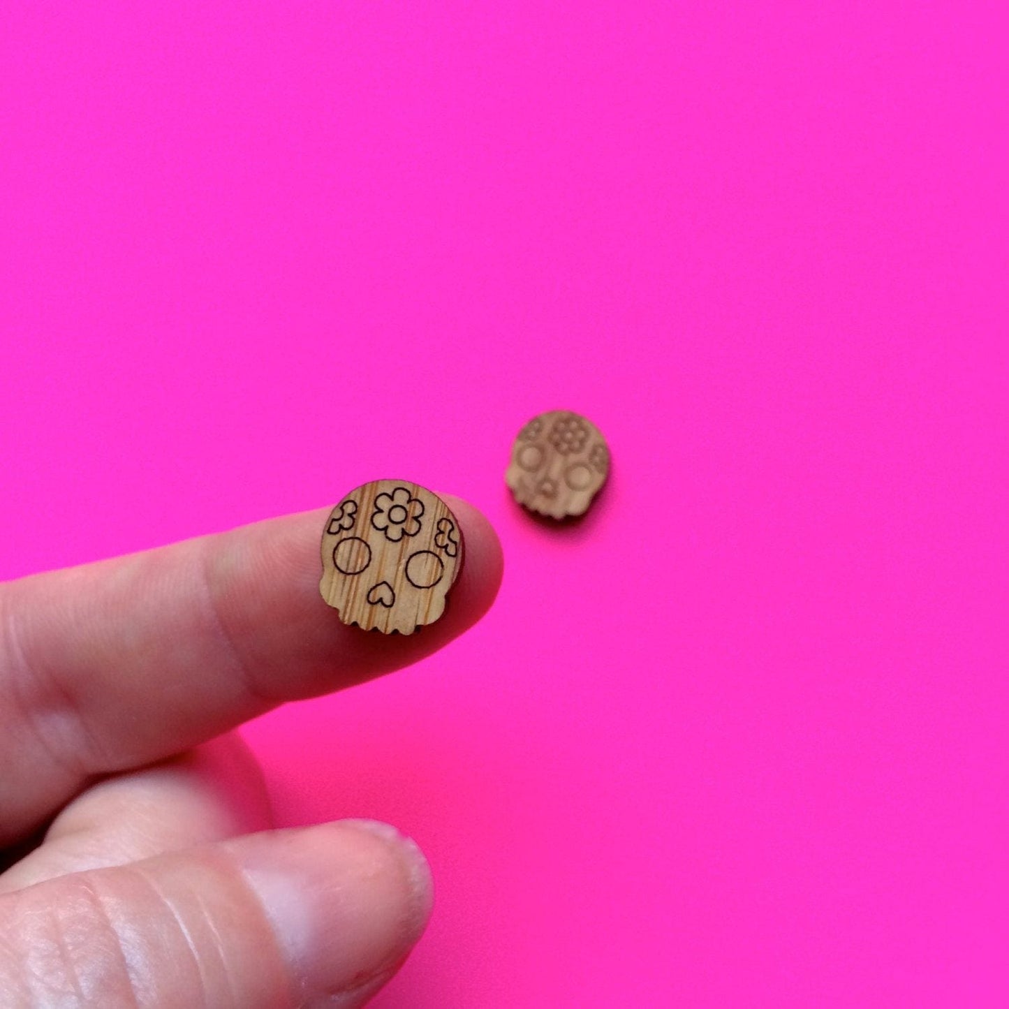 Crafty Cuts Laser Kawaii Skulls Bamboo - 10 Pairs