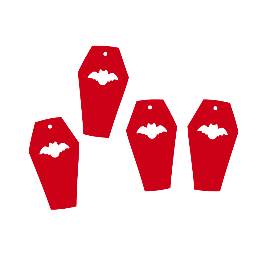 Crafty Cuts Laser Kreepy Koffin's Cut-outs - 2 Pair Set - 2 Designs