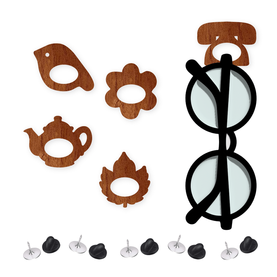 Crafty Cuts Laser Limited Qty - Glasses Holder Brooch - 20 pce set