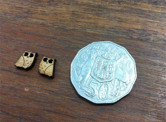 Crafty Cuts Laser Mini Little Owl Cabochons - 10 Pairs