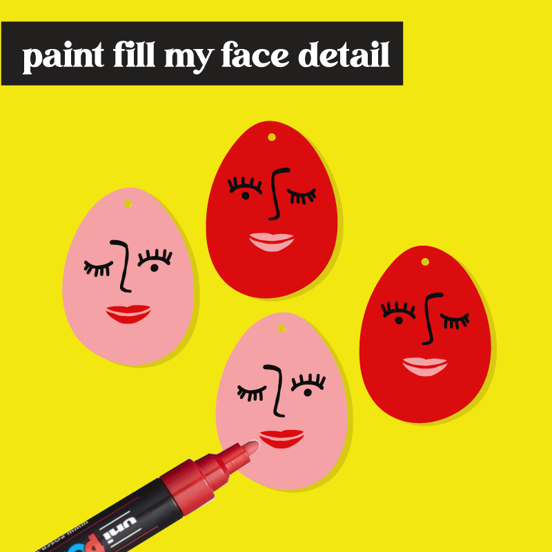 Crafty Cuts Laser © Most EGGcellent Ladies - 4 pair set