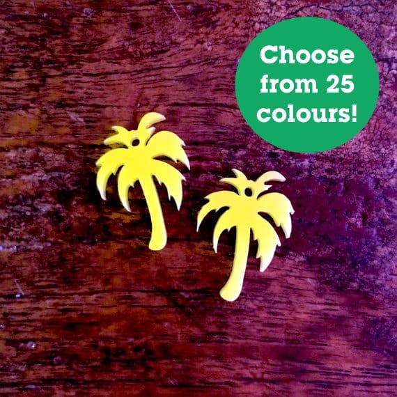 Crafty Cuts Laser Palm Tree Charms - 5 Pairs