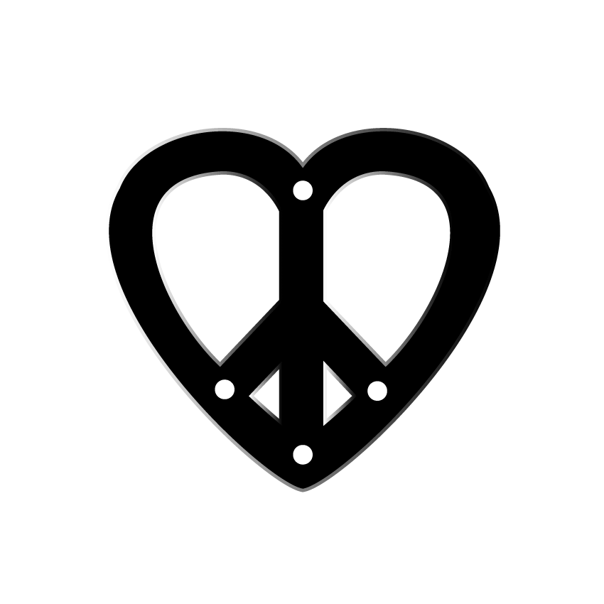 Crafty Cuts Laser Peace Lover Duo - 4 pair - 2 Sizes