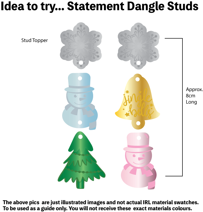 Crafty Cuts Laser Pty Ltd 5 Pair pack Christmas Charms - Choose from 5 designs