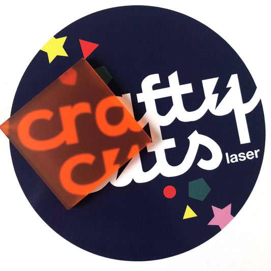 Crafty Cuts Laser Pty Ltd Frosted Acrylic - Tangerine