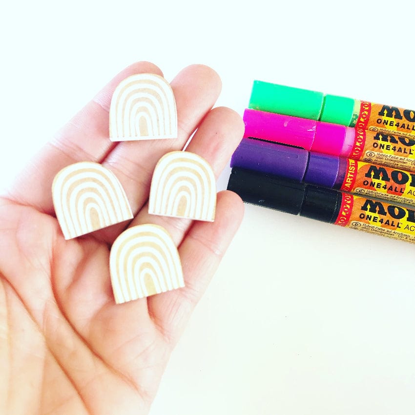 Crafty Cuts Laser Pty Ltd © Paint Fill - Over It Rainbows 5 Pair Set