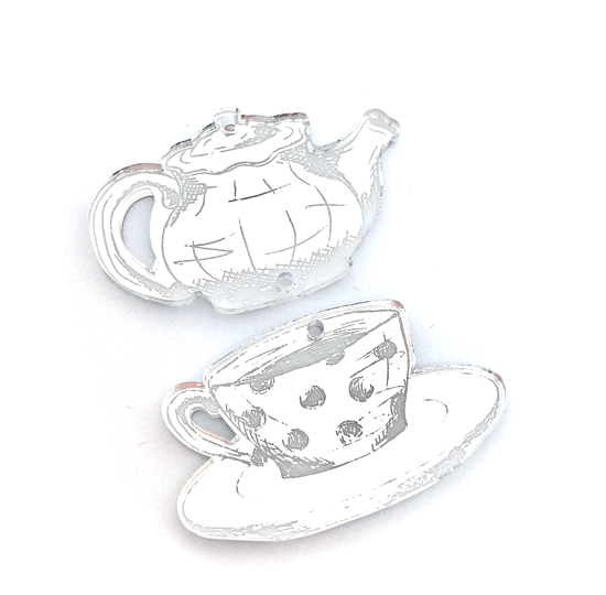 Crafty Cuts Laser Pty Ltd Spot of Tea - 2 Pair Set