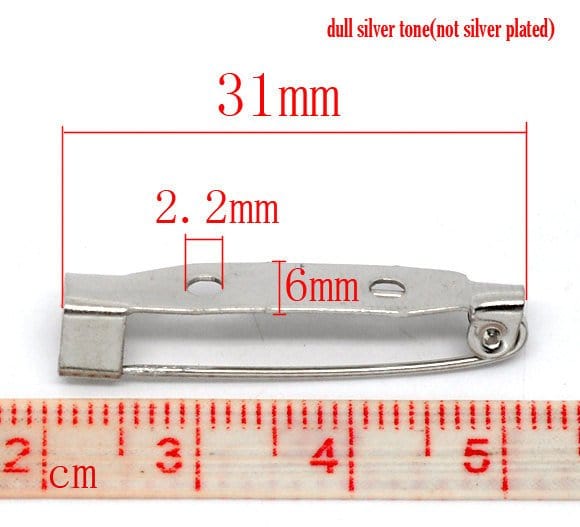 Crafty Cuts Laser Silver Tone Brooch Pins