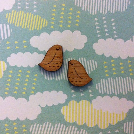 Crafty Cuts Laser Small Sleepy Bird Cabochons - 10 Pairs