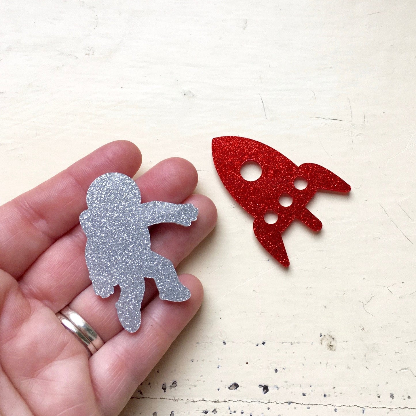 Crafty Cuts Laser Space is the Place Duo - two Sizes - Two Pair Set