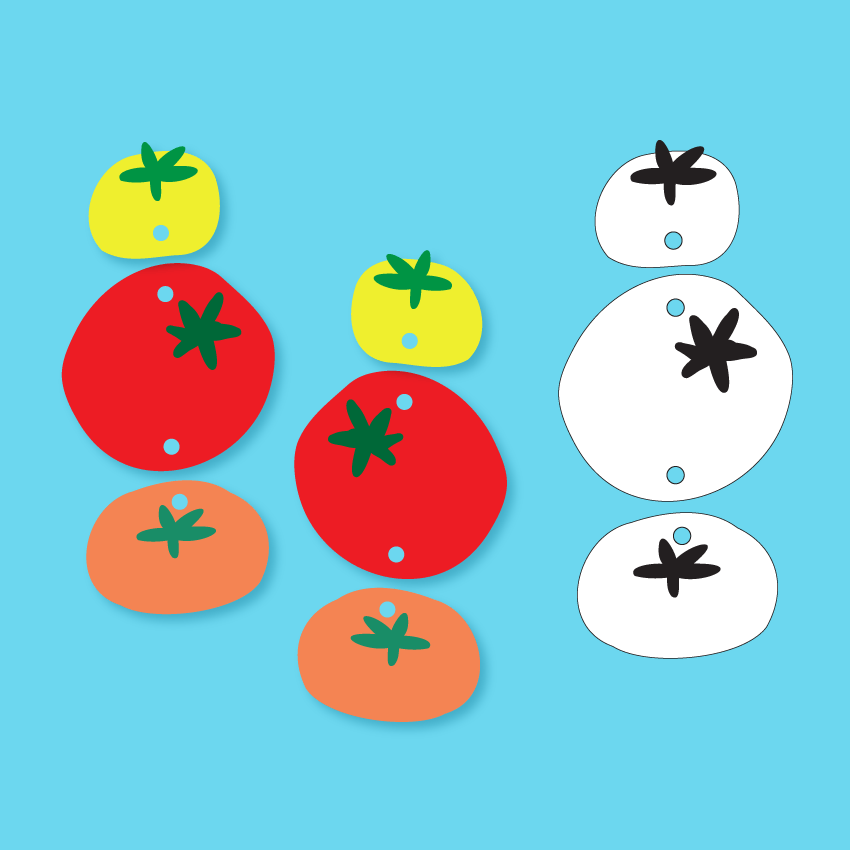 Crafty Cuts Laser Tomato Pop - Totem - 3 Pair Set