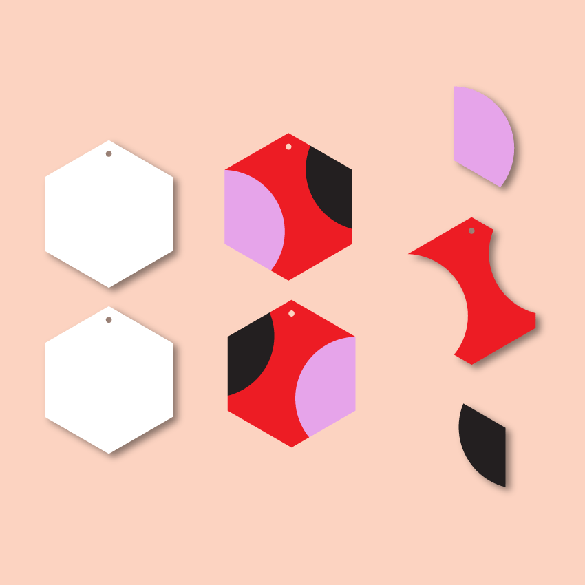 Crafty Cuts Laser TriCurve - Hexi - 3 pair set