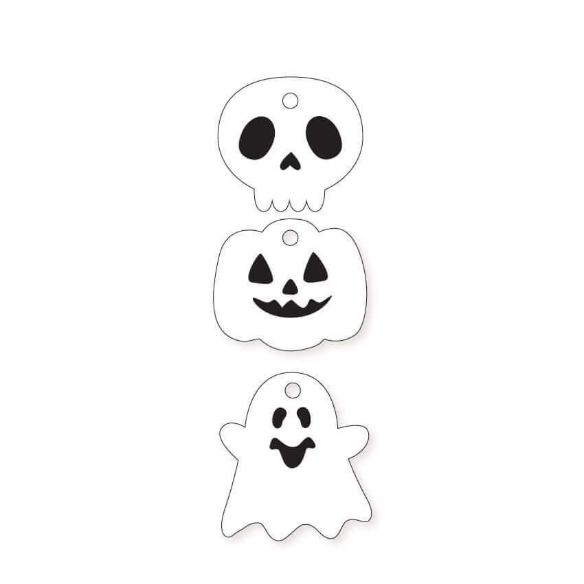 Crafty Cuts Laser Triple Spook Totems - 3 Pair Set