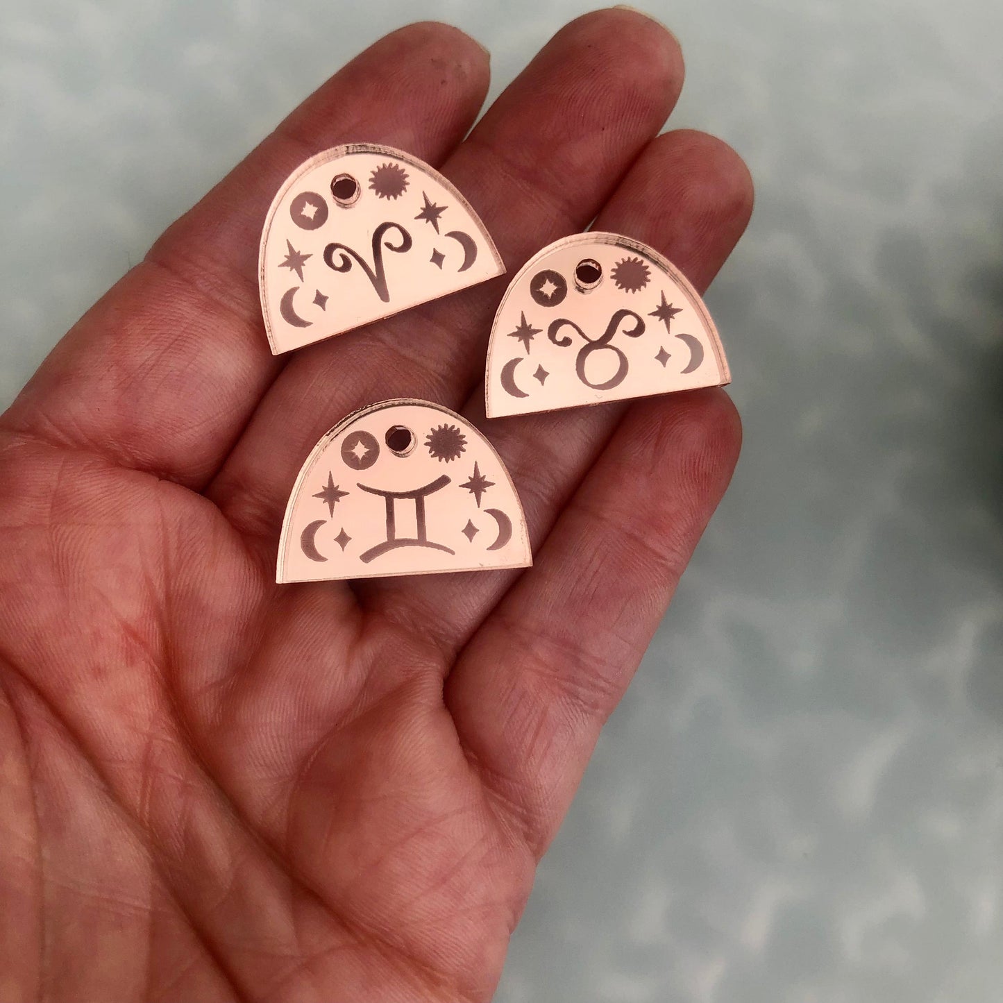 Crafty Cuts Laser Zodiac Arch Fancy Charms - 12 pair Full Set