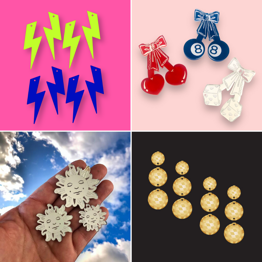 fashion inspired laser cut shapes for statement earring making