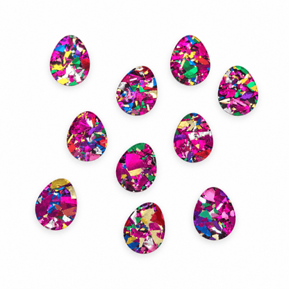 Crafty Cuts Laser 15mm Easter Eggs Charms - 10 Pairs