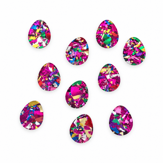 Crafty Cuts Laser 15mm Easter Eggs Charms - 10 Pairs