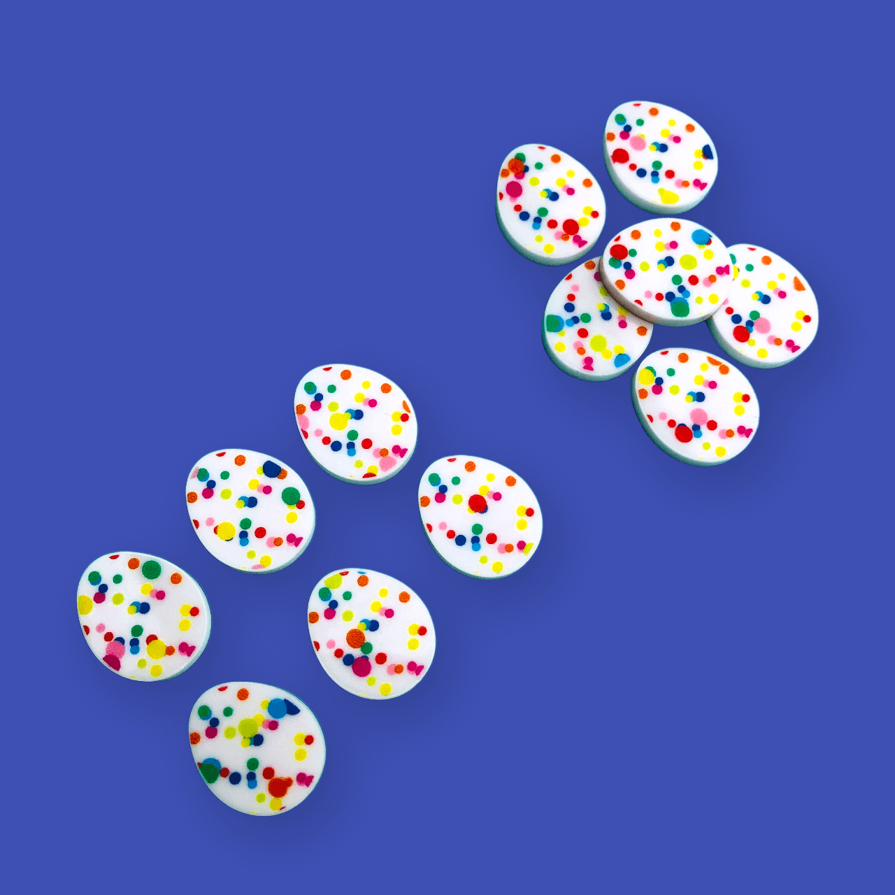 Crafty Cuts Laser 20mm Party Freckle Easter Eggs - 6 pairs