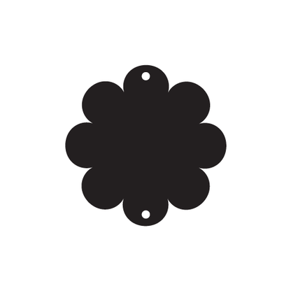 Crafty Cuts Laser 22mm Frilly Donut Cabochons - 6 Pairs