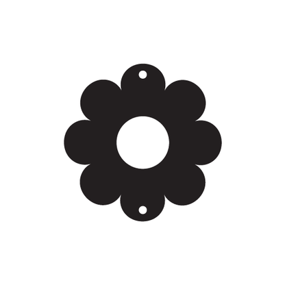 Crafty Cuts Laser 22mm Frilly Donut Cabochons - 6 Pairs