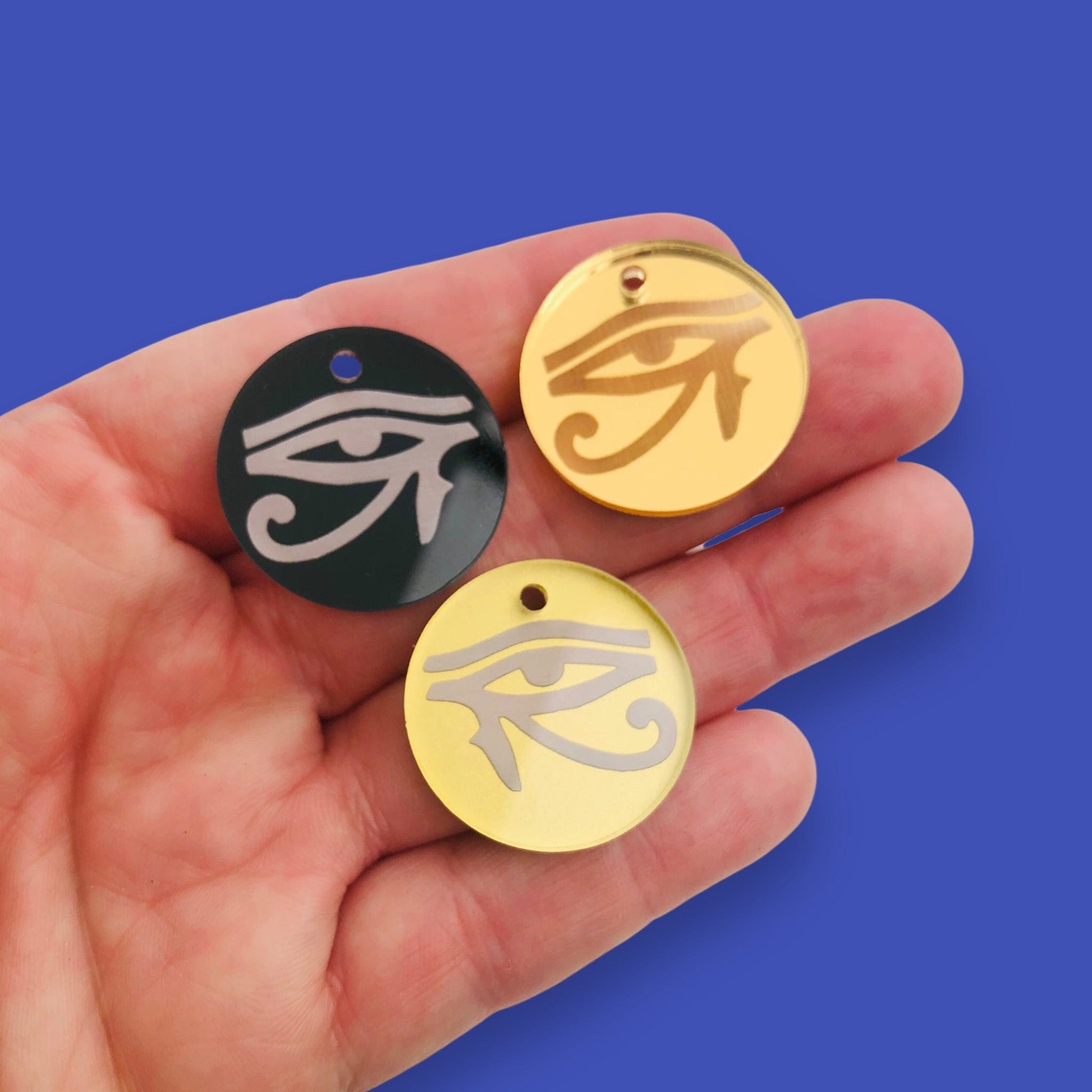 Crafty Cuts Laser 23mm Eye of Horus Charms